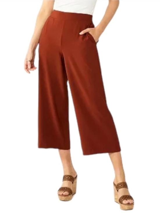 Nine West Pants - Nine West Rust Wide Leg Crop Size Small